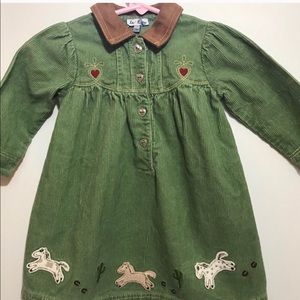 Toddler Cowgirl Theme LE TOP Corduroy Dress